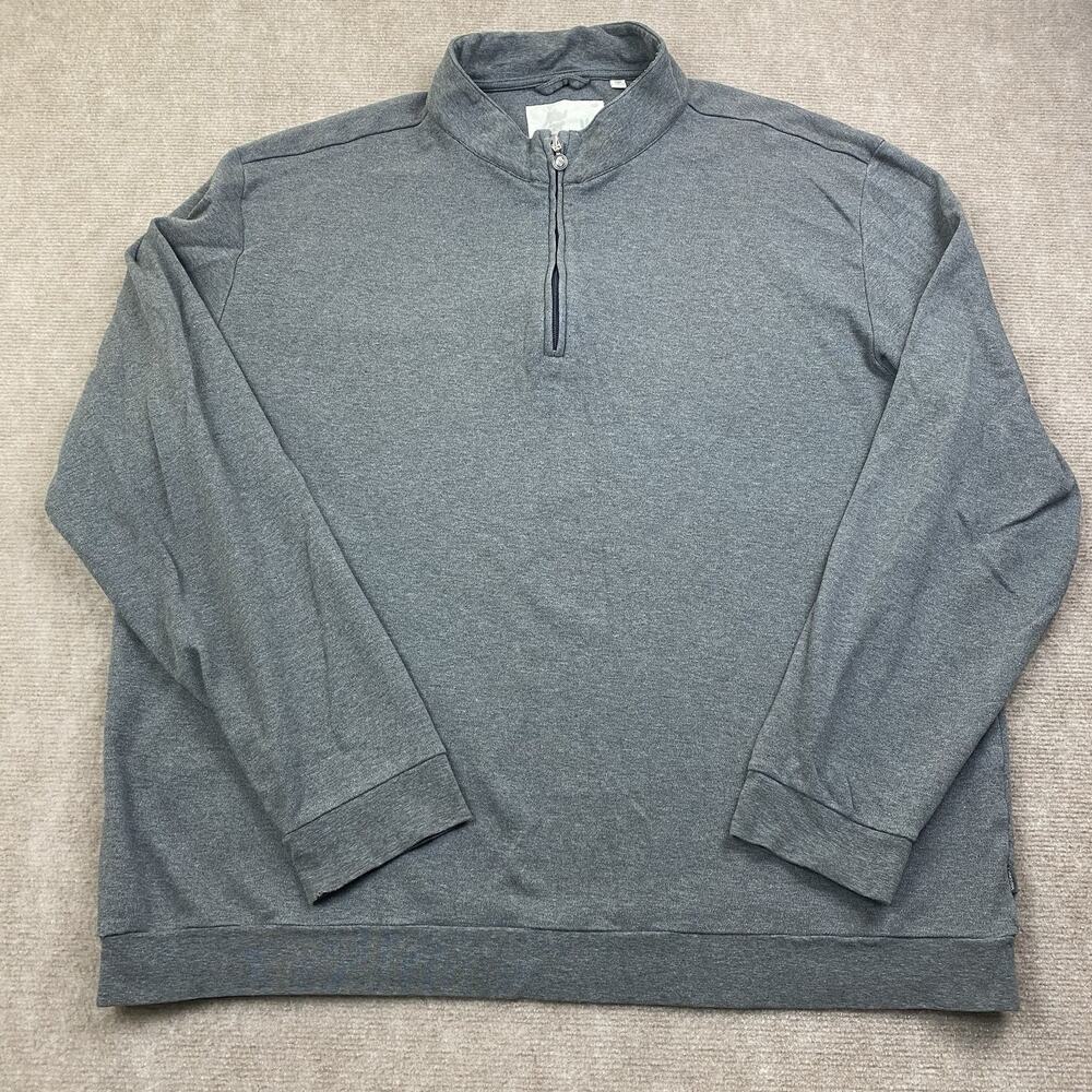 Linksoul Jacket Mens XXL Gray 1/4 Zip Pullover Lightweight Stretch Golf Adult